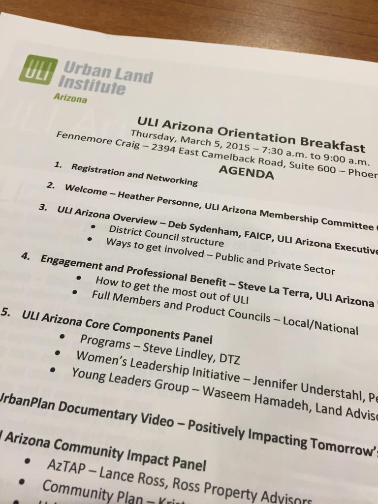 Learning how to get involved in #ULIArizona Thank you to our Sponsors <a href="/FennemoreCraig/">Fennemore.</a> <a href="/evergreendev/">EvergreenDevelopment</a>