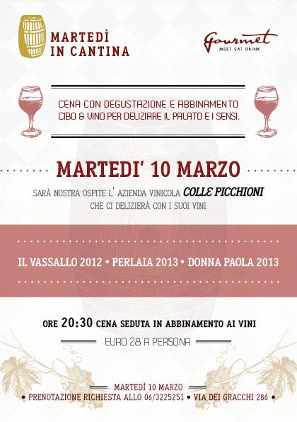collepicchioni's tweet photo. #Cena e #Degustazione di Colle Picchioni. Roma Martedi 10 Marzo....non mancate! http://t.co/dPL9O0xdM9
