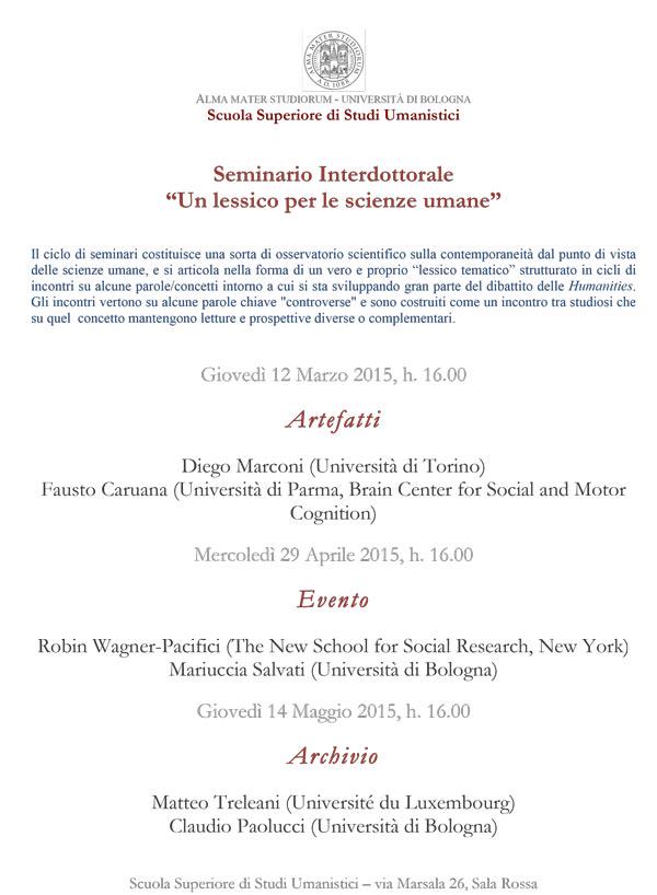 Lieti di presentarvi il ciclo "Un lessico per le scienze umane" 12mar/29apr/14mag h16.00, via Marsala 26 #bologna.