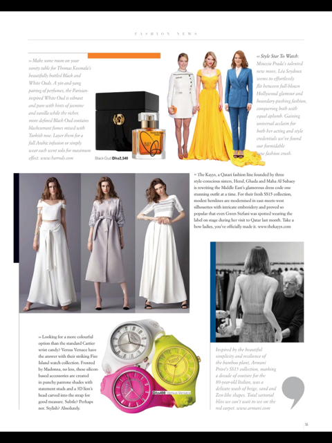 Thank you <a href="/Grazia_me/">Grazia Middle East</a> &amp; <a href="/millimidwood/">Milli Midwood</a> for featuring #ThomasKosmala Oud collection. It was so great to meet you.