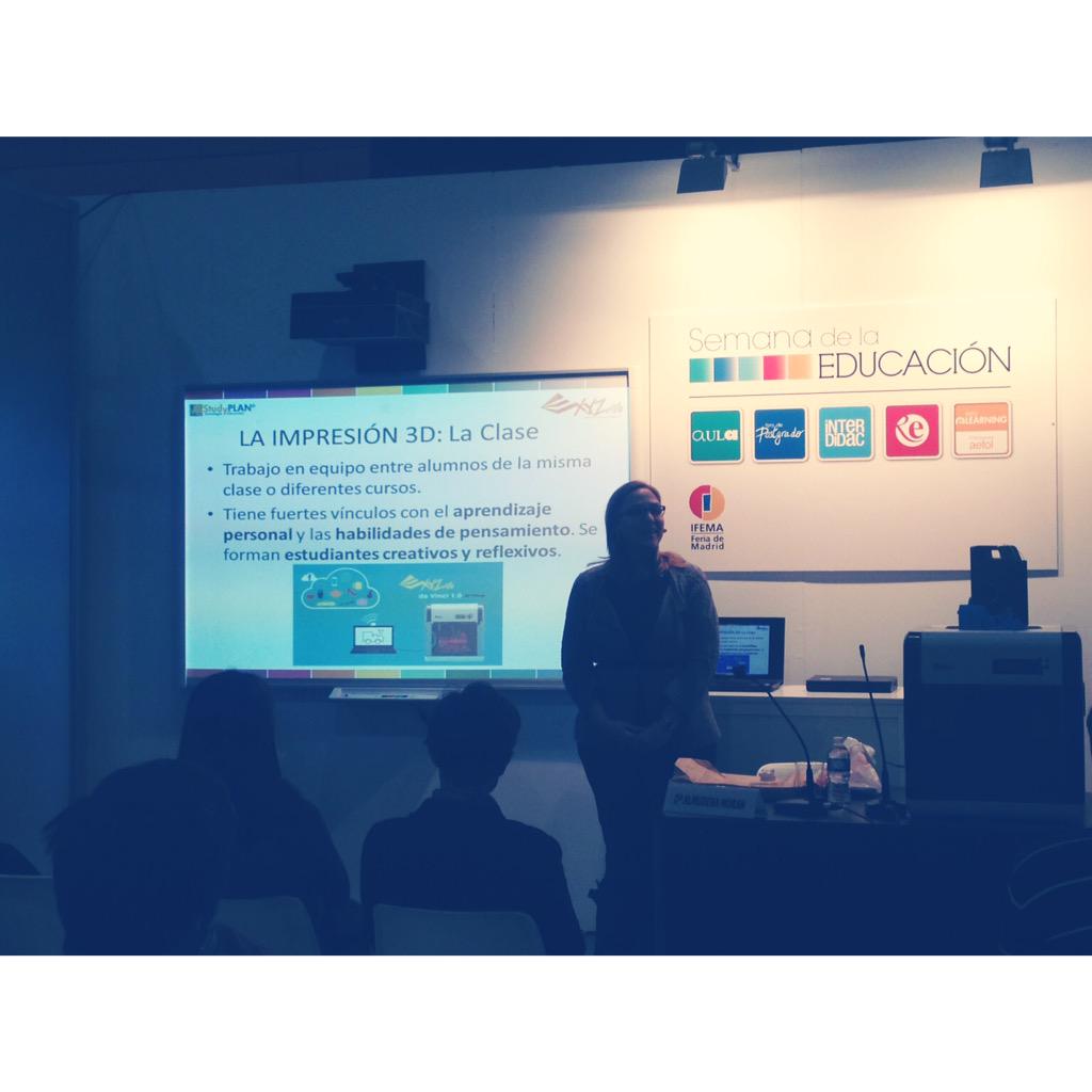 Hoy en aula 2015 curso de impresión 3d con <a href="/XYZprinting_Sp/">XYZprinting-Es</a> <a href="/FeriaAula/">AULA</a> @feriademadrid