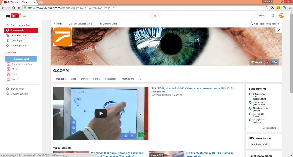 GCOMMsrl's tweet photo. ...reached 1000 visualization on our youtube channel...just the beginning! http://t.co/kj3RV55sWb
