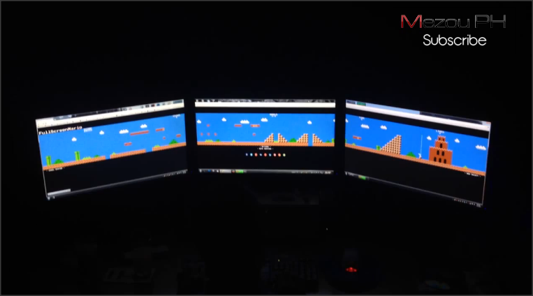 AMDIndonesia's tweet image. #ThrowbackThursday Main game jadul Mario Bros dengan #AMDEyefinity? Kenapa ngga!