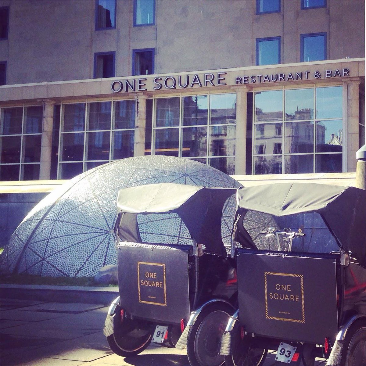 EdRickshaws's tweet photo. RT @OneSq: Last nights #OneSquare rickshaws by @ChariotMedia for the launch of our #OneSquareGin http://t.co/fRDwC4vS38