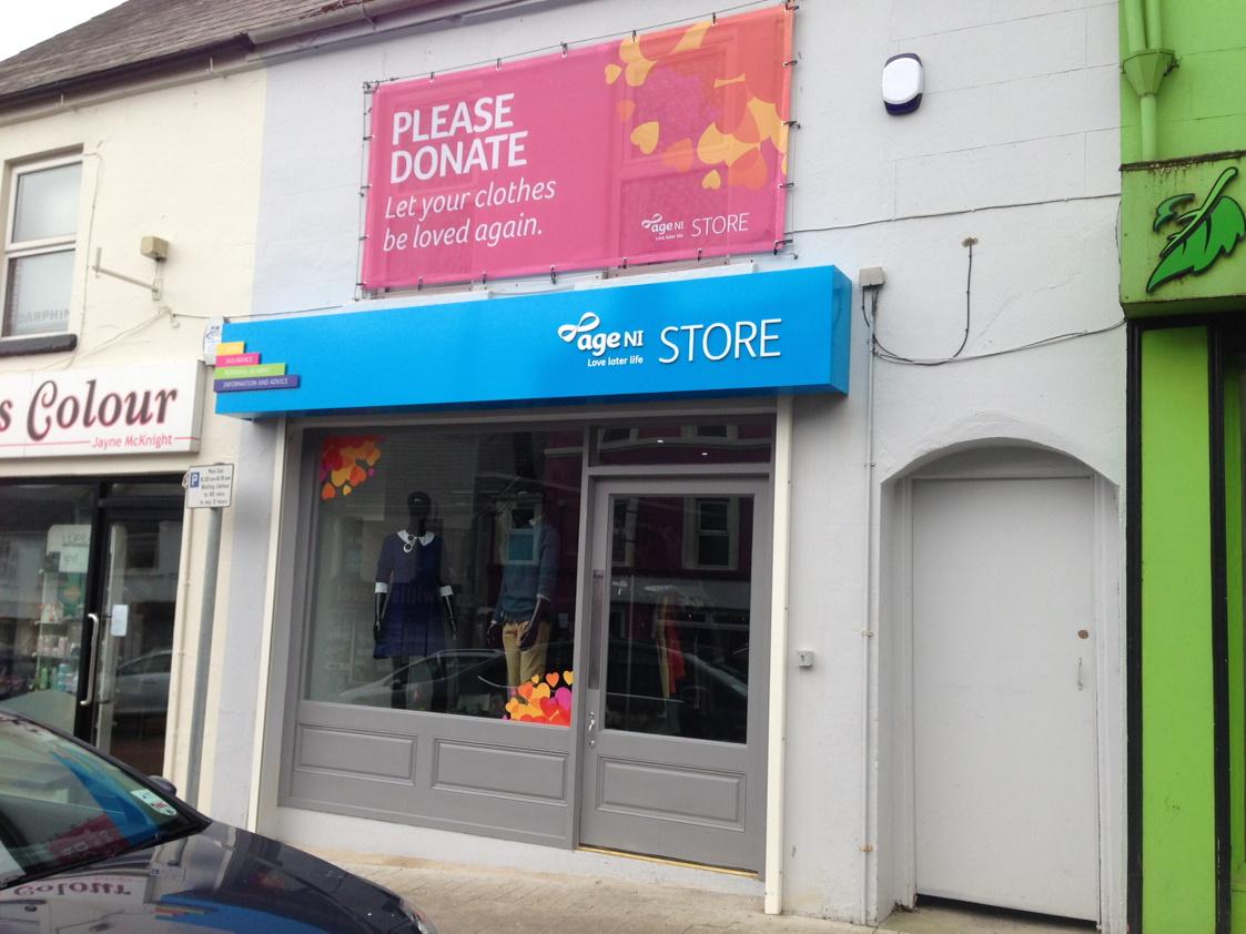 rgrimason's tweet image. AGE NI opens new charity shop on Rathfriland Street, Banbridge