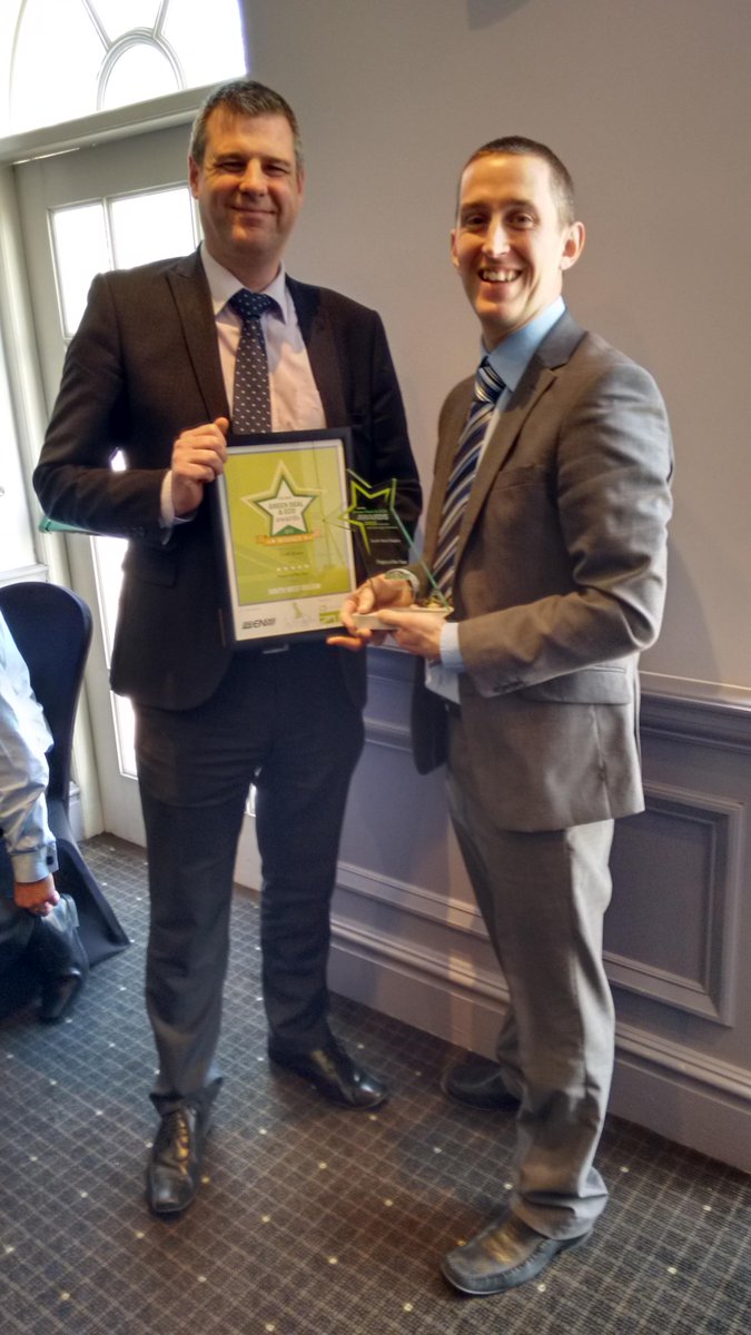 Still on a high after winning at the SW Green Deal &amp; ECO Awards. Our trophy and certificate are already on display!