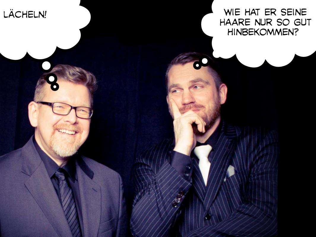 Shadowelf's tweet photo. Dem @okyeh und dem @DerMoralist in den Mund öhm in den Kopf gelegt! #port15 #meme http://t.co/cWbh7uRIvC