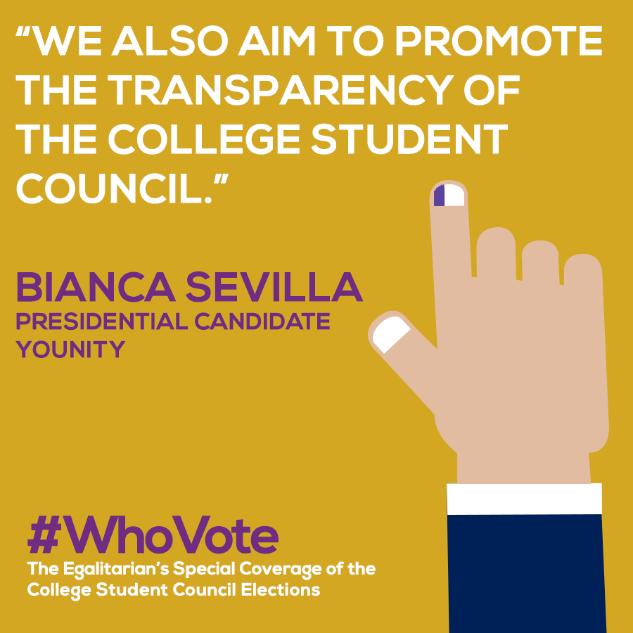 dbegalitarian's tweet photo. Bianca Sevilla #YOUnity #Presidentiable #WhoVote http://t.co/KF5WjnJPCt