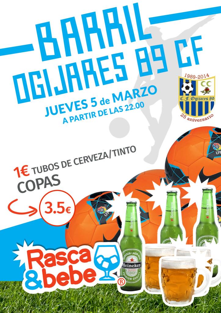 rascaybebe's tweet photo. Esta noche BARRILAZO del Ogijares 89 CF⚽️ a partir de las 22:30. ¡Te esperamos! http://t.co/cByGbK9O7o