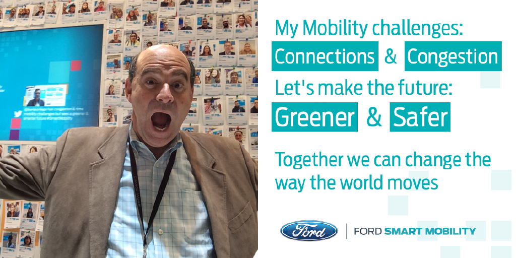 DiscoverFord's tweet photo. @mediatelcodude has connections &amp; congestion mobility challenges but sees a greener &amp; safer future #SmartMobility http://t.co/zZc3pjsBKd