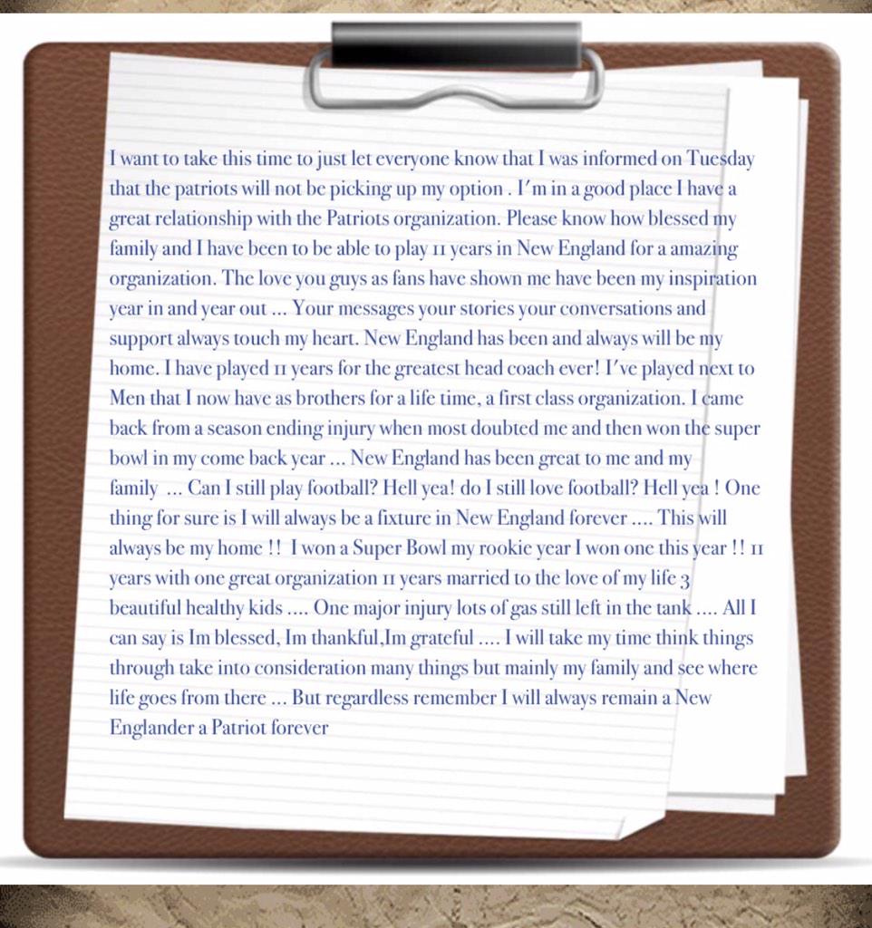 Vince Wilfork on Twitter