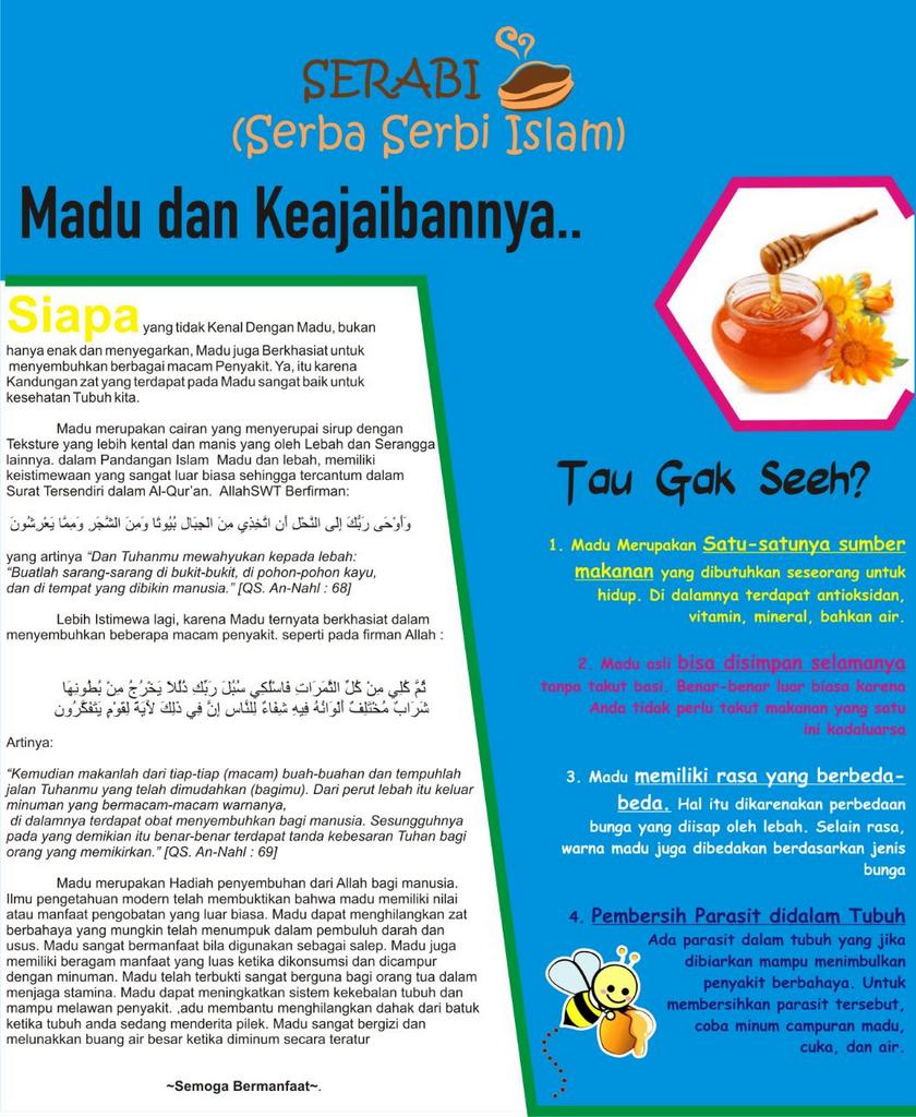 Buat kamu yg masih gak suka Minum Madu, harus mikir 2x dech... Baca dulu yg satu ini...  <a href="/PelajarTangsel/">Iqro Club Tangsel</a>