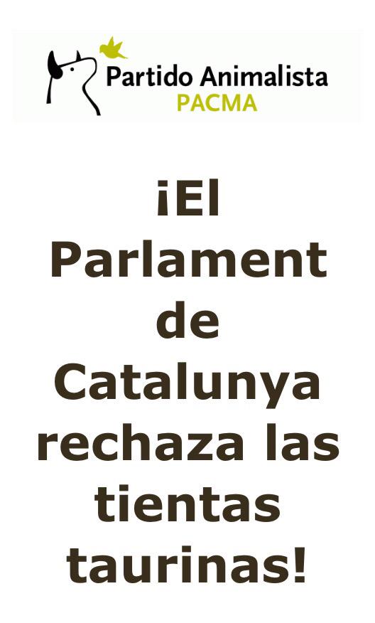 GreenNavas's tweet photo. Catalunya sigue diciendo NO a los toros #CatalunyaNoVolTauromaquia #StopTientas @PartidoPACMA http://t.co/ki0bCGAmvw