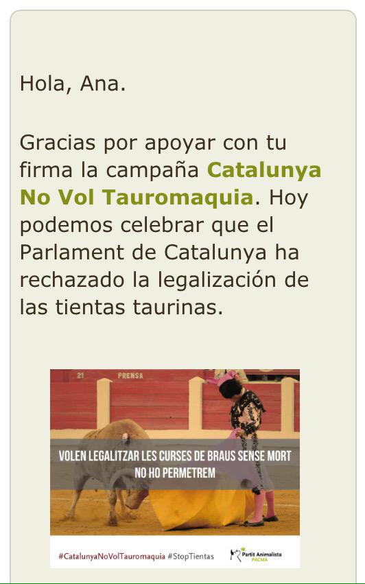 GreenNavas's tweet photo. Catalunya sigue diciendo NO a los toros #CatalunyaNoVolTauromaquia #StopTientas @PartidoPACMA http://t.co/ki0bCGAmvw