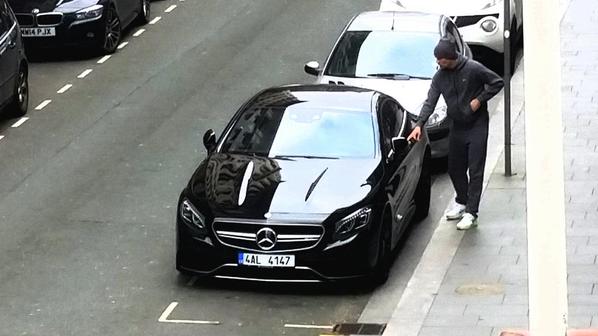 Picture of his Mercedes   car
