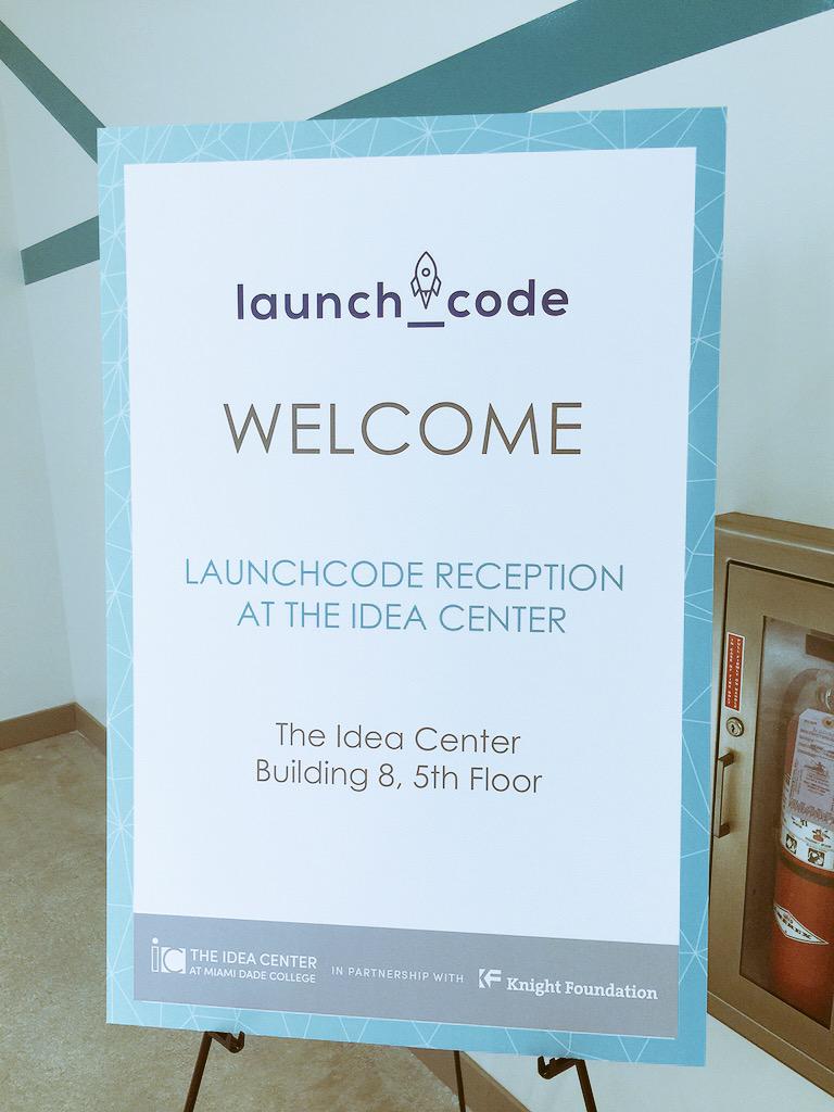 wyncode's tweet image. How cool was the @Launch_Code party yesterday? Standing room only! #MiamiTech #learntocode @MDCIDEACentWolf