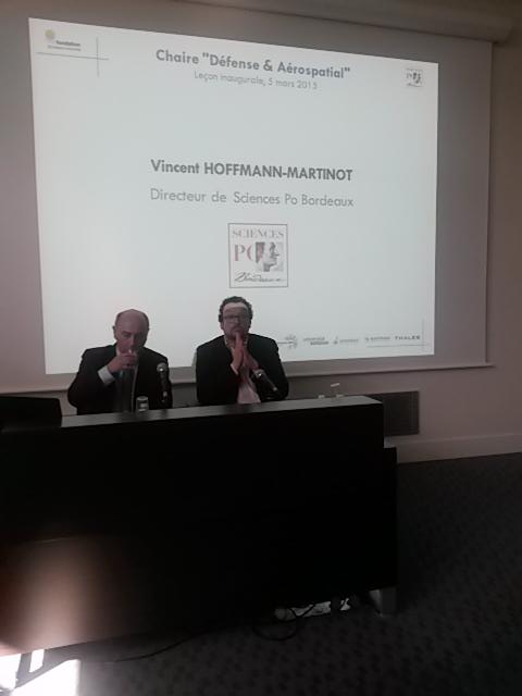 MilStrat's tweet image. Leçon inaugurale de la chaire aéronautique et défense de #Thales #Safran et #Dassault à Bordeaux.