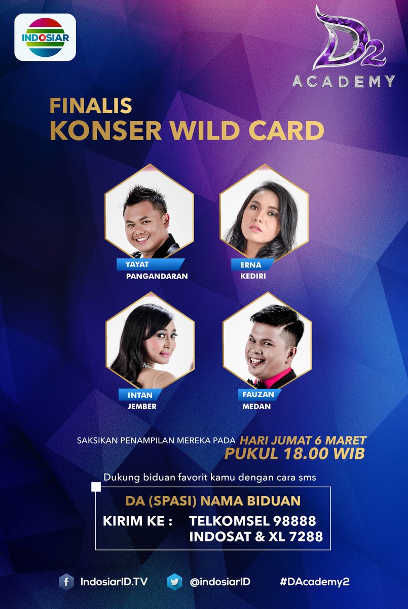 Konser Wildcard #DAcademy2 malam ini pkl 18.00 WIB