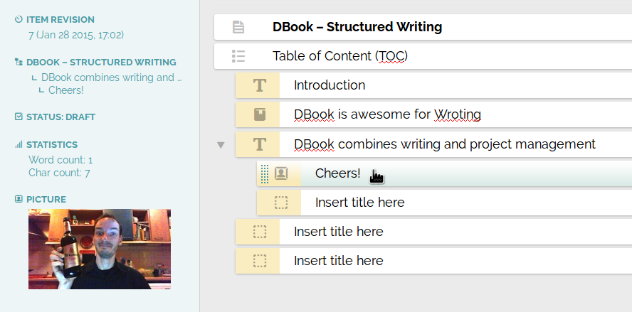 dbook_org's tweet photo. Have you noticed it? We now have a #preview while hovering over an item in the "Poc Structure View". #UX #feature http://t.co/N2Fps4zNxr