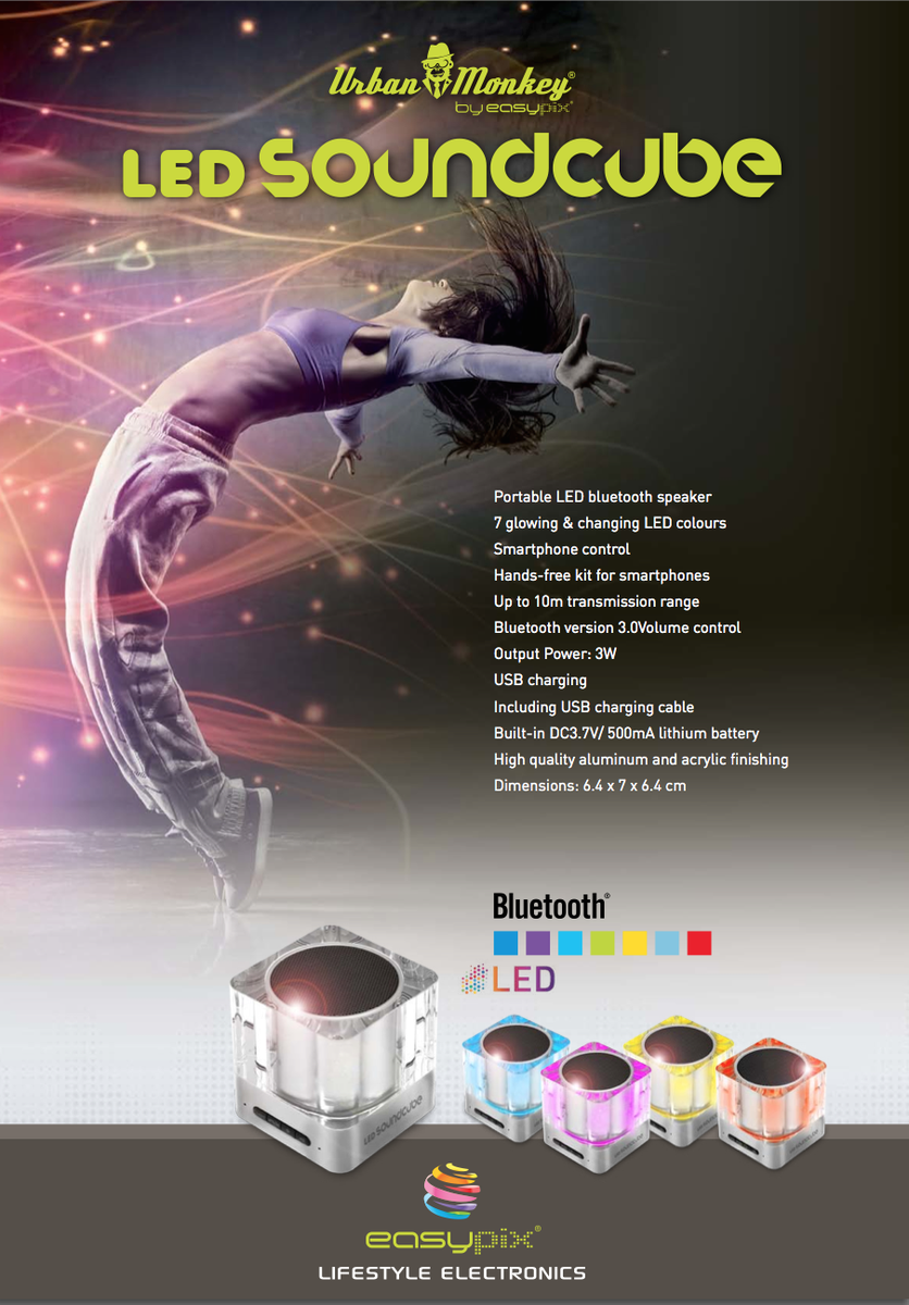 EasypixGmbH's tweet photo. Now here's a #cool #portable #speaker .
7 LED colours #Bluetooth, #smartphone control and great audio quality. http://t.co/uypZv2ZMwl