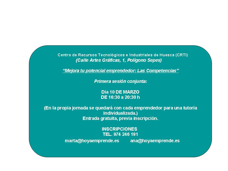 HoyaEmprende's tweet photo. Todavía quedan plazas!El 10 de marzo en el CRTI:"Potenciar las competencias del emprendedor" http://t.co/CcFYYbYUAT