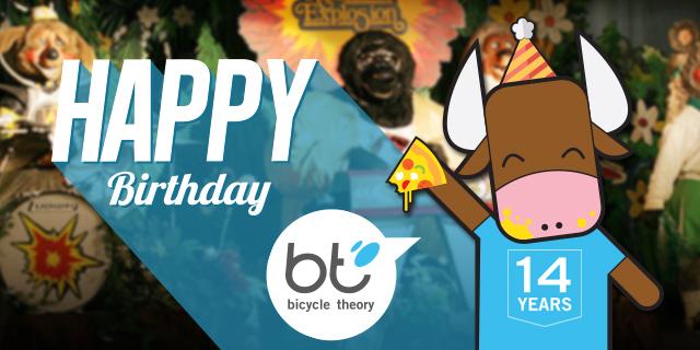 BicycleTheory's tweet photo. We're celebrating another year under our belts. Thank you to our clients and friends for your support over 14 years! http://t.co/VKFggwgWAu
