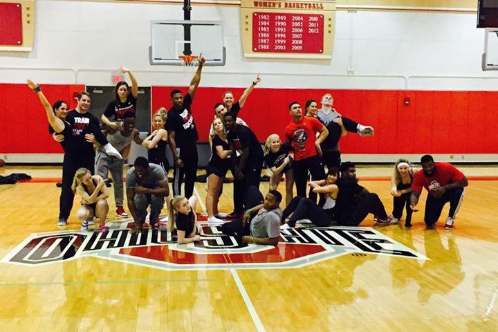 Our players will join the Dance Team on Sunday for their halftime performance at bball game against Wisc. Go Bucks!