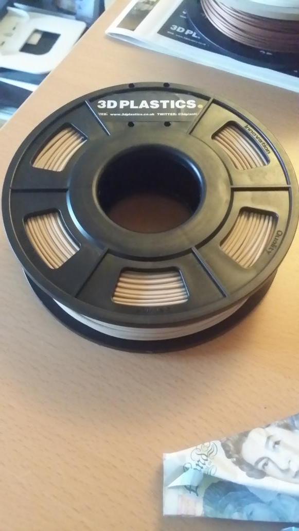 3dplastics's tweet photo. After months of testing New 250 kg wood filament! On sale soon! #3dprinting http://t.co/qCYW4jg1eS