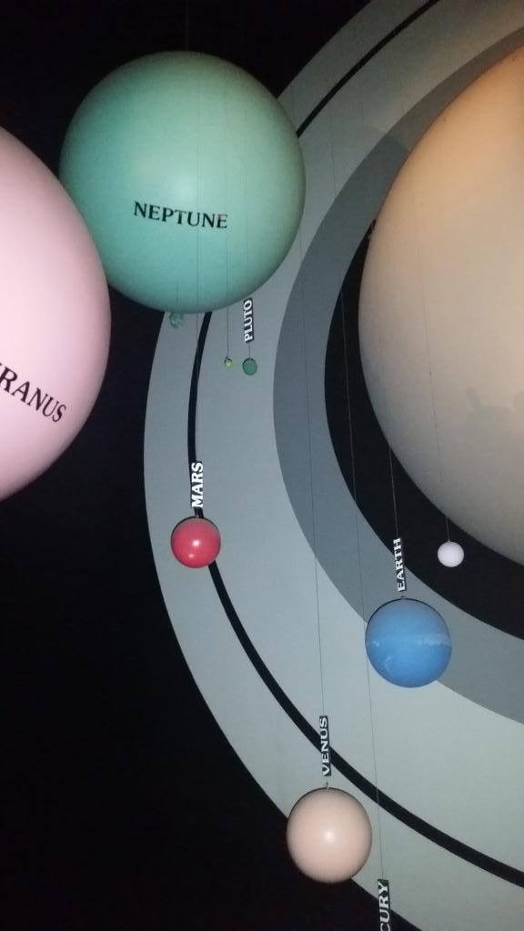 mwynko's tweet photo. @neiltyson Smithsonian museum in DC has Pluto right there with all the other planets?? #outofdate http://t.co/aZaArUrlYo