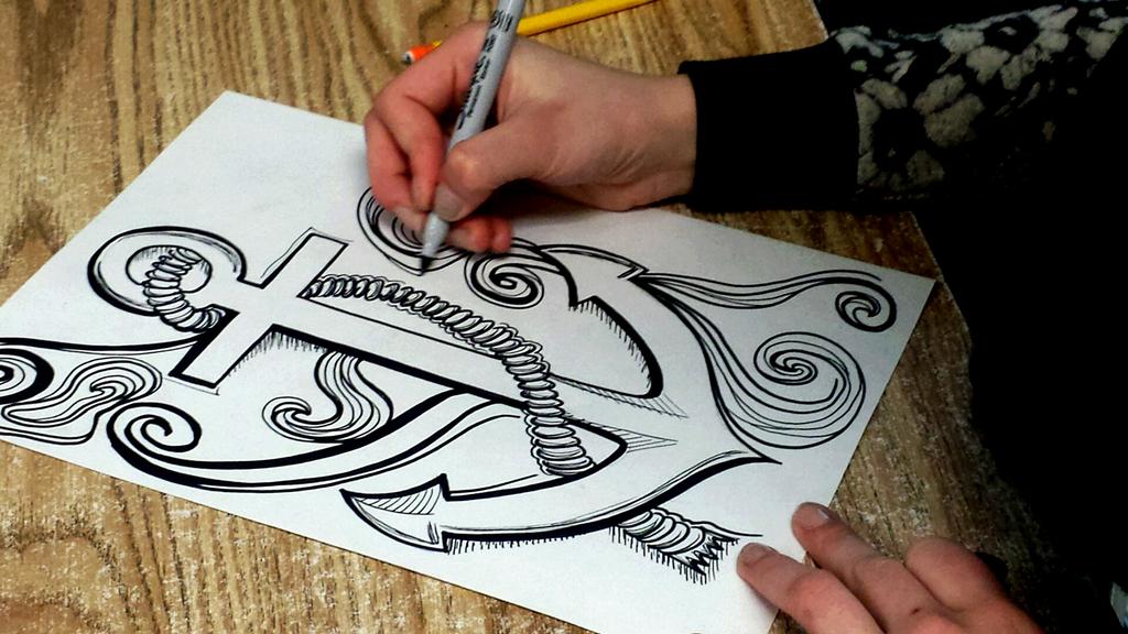 Art Journaling during Bear Hour #chrismantalent #ISDstrong