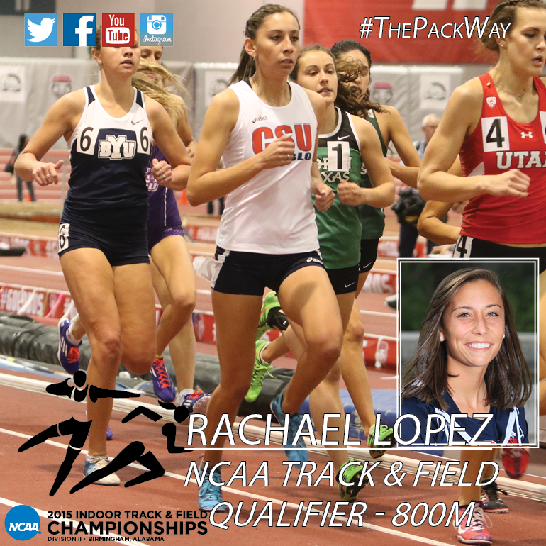 gothunderwolves's tweet photo. CONGRATS to Rachael Lopez of Women's T&amp;F on qualifying for the NCAA Championships as a freshman! #ThePackWay! http://t.co/BS2iMgQWQa