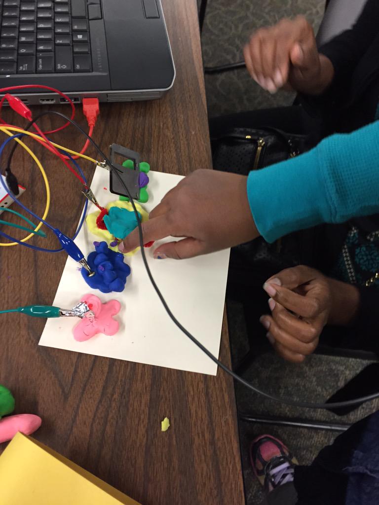 CorinneTakara's tweet image. Mom/daughter team envision musical floor tiles @TheJoyLabz @sunnyvalelib #MakeHer