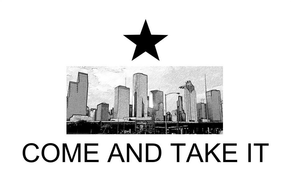 TexasLeftist's tweet photo. Here's the #Houston skyline version. RT if you support local control for #Texas!!  #ctl #p2 #maddow #txlege #hounews http://t.co/LxludkL8P6