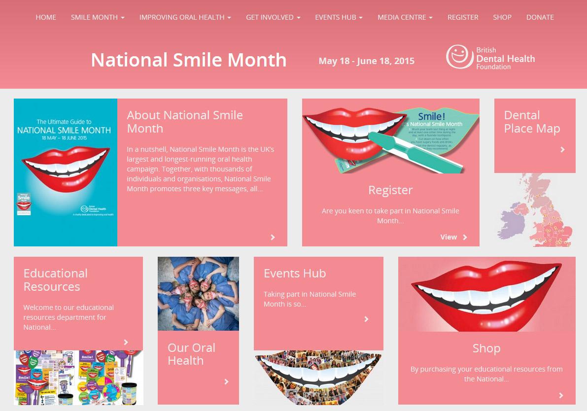 The aim of National Smile Month is to ultimately improve the UK’s oral health. For more info: nationalsmilemonth.org