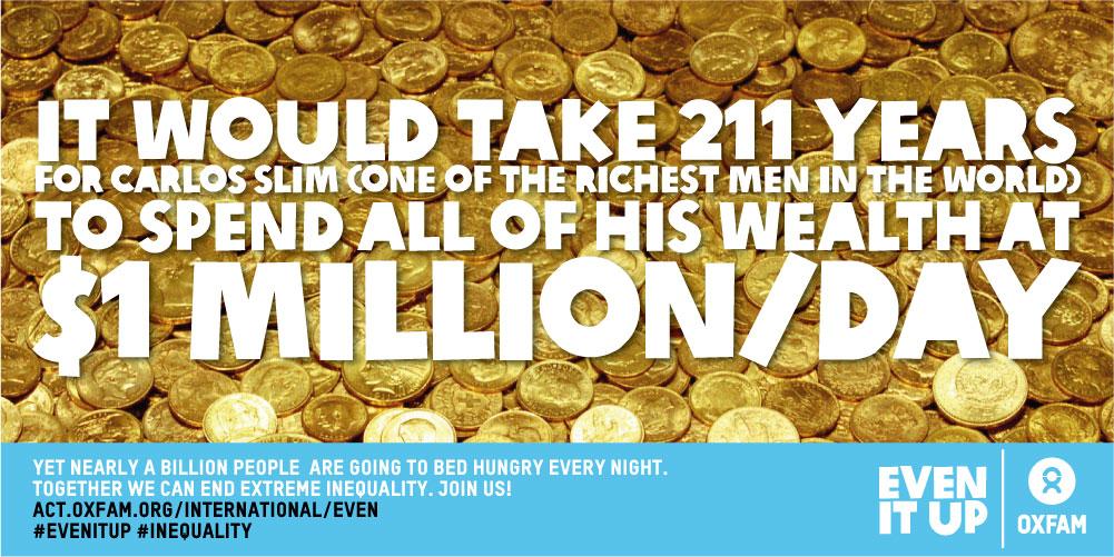 More billionaires, more #inequality - even at the dizzying top! oxf.am/ZGNb Let's #EvenItUp