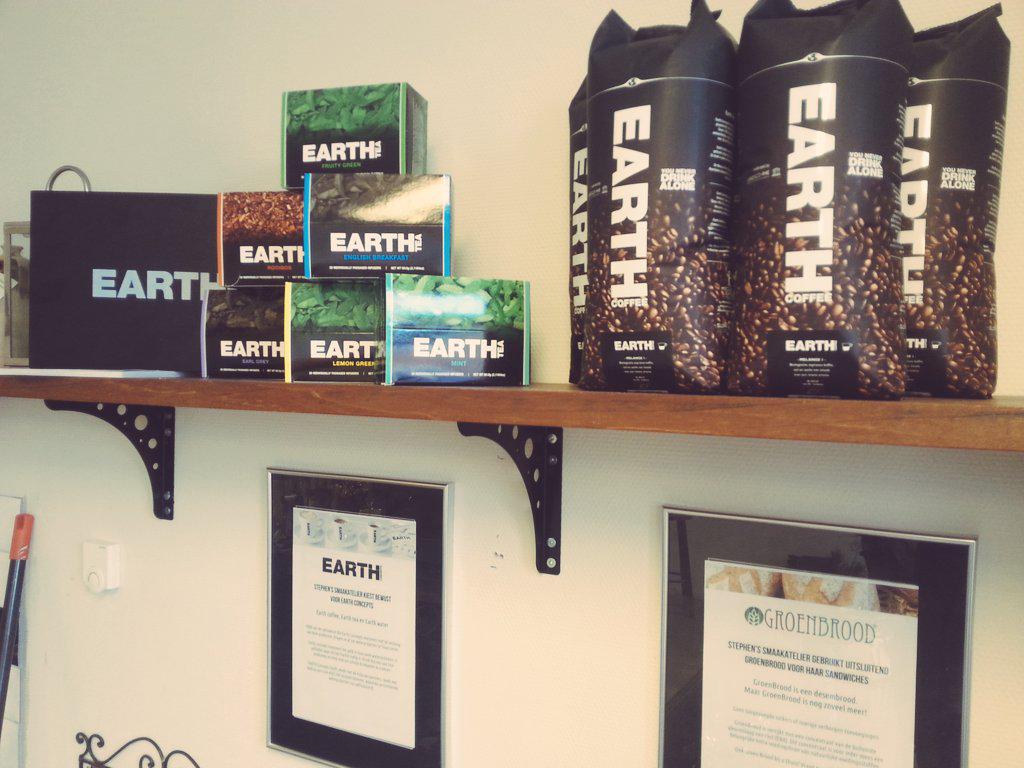 We hebben een prominente plek bij @stephenssmaakatelier in Groningen! #koffie #mvo #biologisch #earthconcept