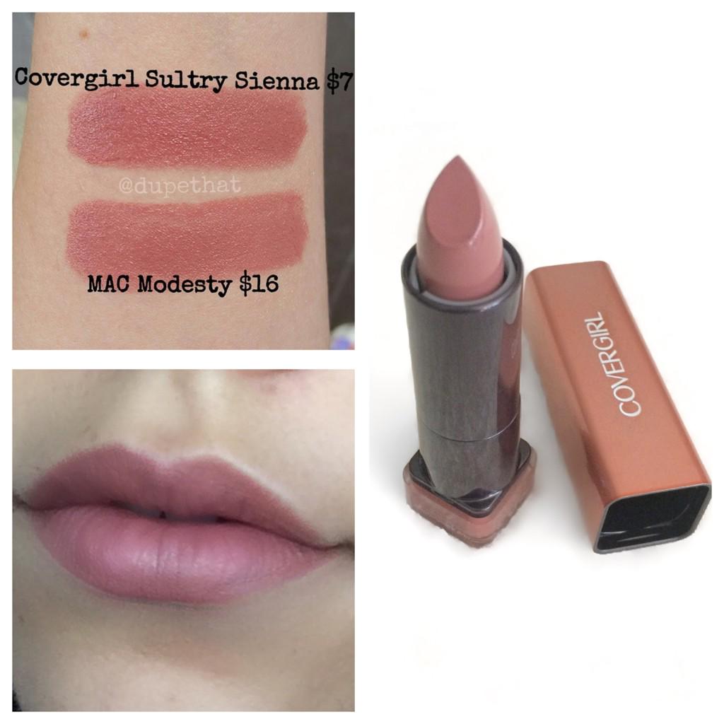 Adrienne Crane on Twitter: "Found a great #dupe for Mac Modesty lipsti...