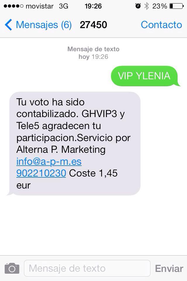 Let_it_be_sky's tweet photo. Como diría AlPacino: pulgada a pulgada! Si todos votáis al menos 1 vez, PODEMOS http://t.co/q0cIW7v0Za #VIPYlenia http://t.co/tuiodFu6cK