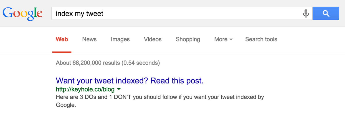 keyholeco's tweet photo. How to Get Google to Index Your Tweets (Hint: Hashtags Help) http://t.co/lcMSauLTvh http://t.co/jmKTB5AgcZ
