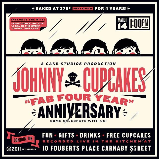 JohnnyCupcakes's tweet photo. The LONDON celebration of @JHNYCPKS_London 4 year anniversary is Saturday the 14th of March 1pm! Mark your calendar! http://t.co/kujkLqQOfA