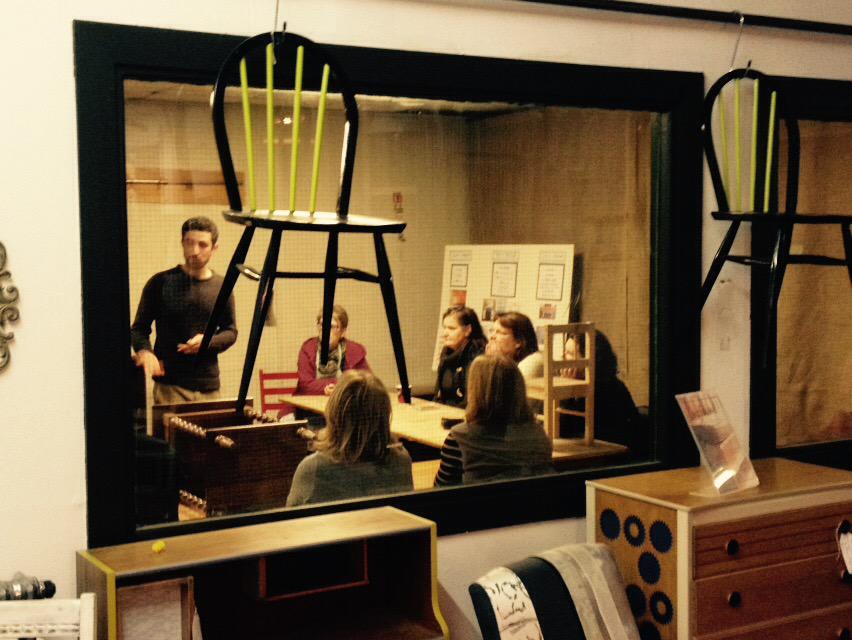 Our first #masterclass has got going! Hosting a taster session at the store. #UpcycledHour