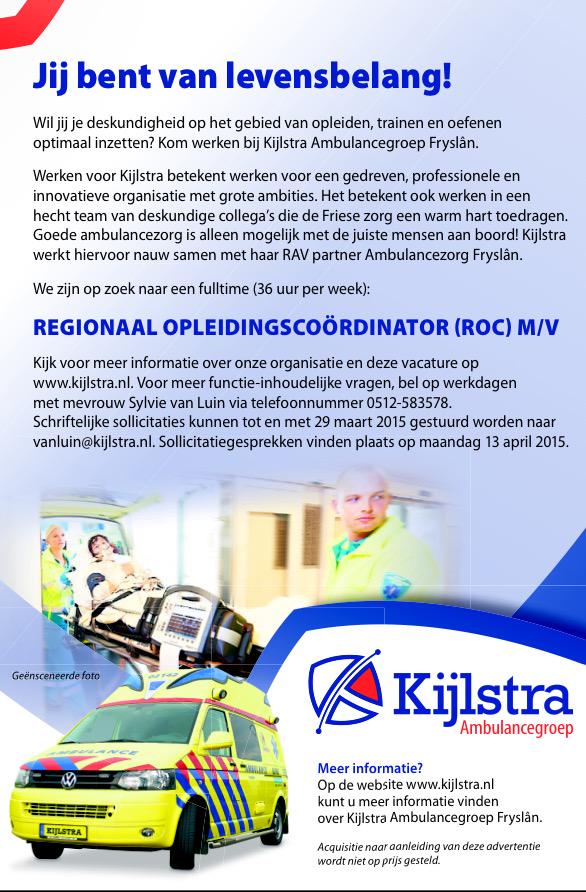 Wij zijn op zoek naar een fulltime Regionaal OpleidingsCoördinator (ROC) goo.gl/UNyMEe #vacature #ambulance