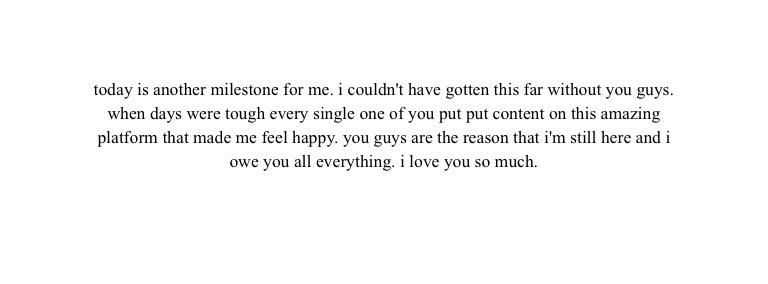 deadcedrics's tweet photo. today marks 730 days clean. 2 years. i owe it all to you guys. i love you so much. 💗 http://t.co/SNCmkdmfeh