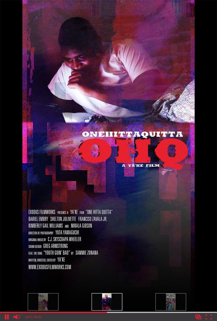 "One Hitta Quitta" is coming to <a href="/afs1985/">Austin Film</a>'s Short Film Showcase <a href="/sxsw/">SXSW</a>! #onehittaquitta #iPhonemovie