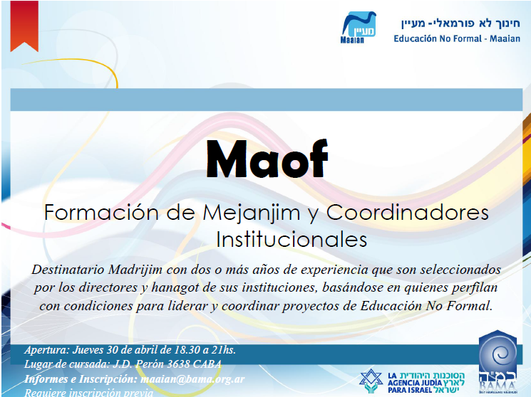 _Maaian's tweet photo. Abierta la Inscripción Maof 2015 en @FundacionBAMA vía email a maaian@bama.org.ar http://t.co/ui40lG0VZL