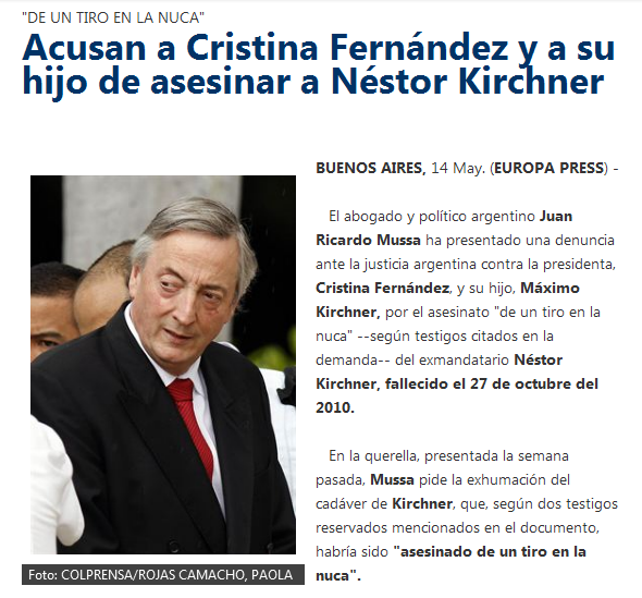 Jofa2010's tweet photo. Si CFK quiere exhumar el cadaver de Nisman que tambien se exhume el de Nestor todos queremos ver el balazo en la nuca http://t.co/RgWLMnGpxn