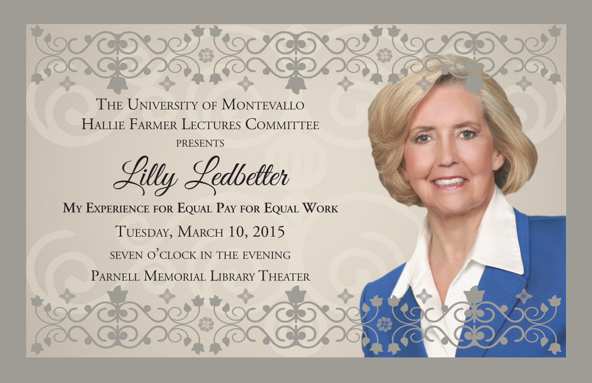 Montevallo's tweet photo. Lilly Ledbetter will deliver a lecture in Parnell Memorial Library March 10 in #Montevallo! http://t.co/PKQ4VOSmcS http://t.co/cFHp3YRfVu