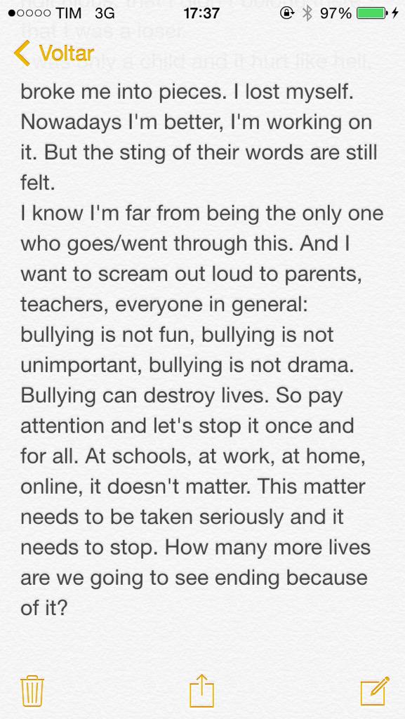 earnshaweyes's tweet image. RT this if you're also in the battle against bullying.