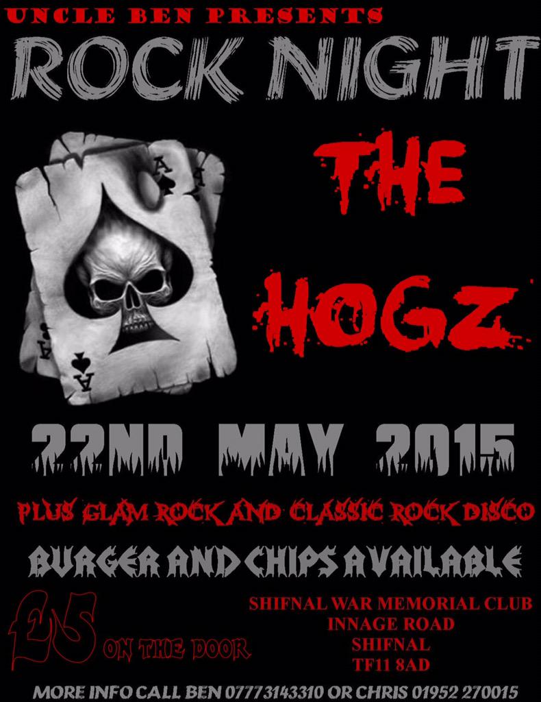 Rock Night, Glam Rock and Classic Rock disco, we've got all kinds of Rock at this event coming in May
