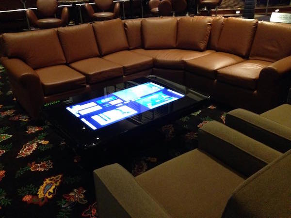 MeltzVegas's tweet image. I am loving the renovations to the @Bellagio sportsbook. The couches &amp;amp; @SHIFTinteractiv table are like a living room
